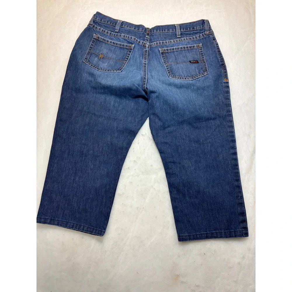 ARIAT Fire Resistant Mens Low Rise Boot Cut Jeans Dark Wash Denim Size‎ 44x25